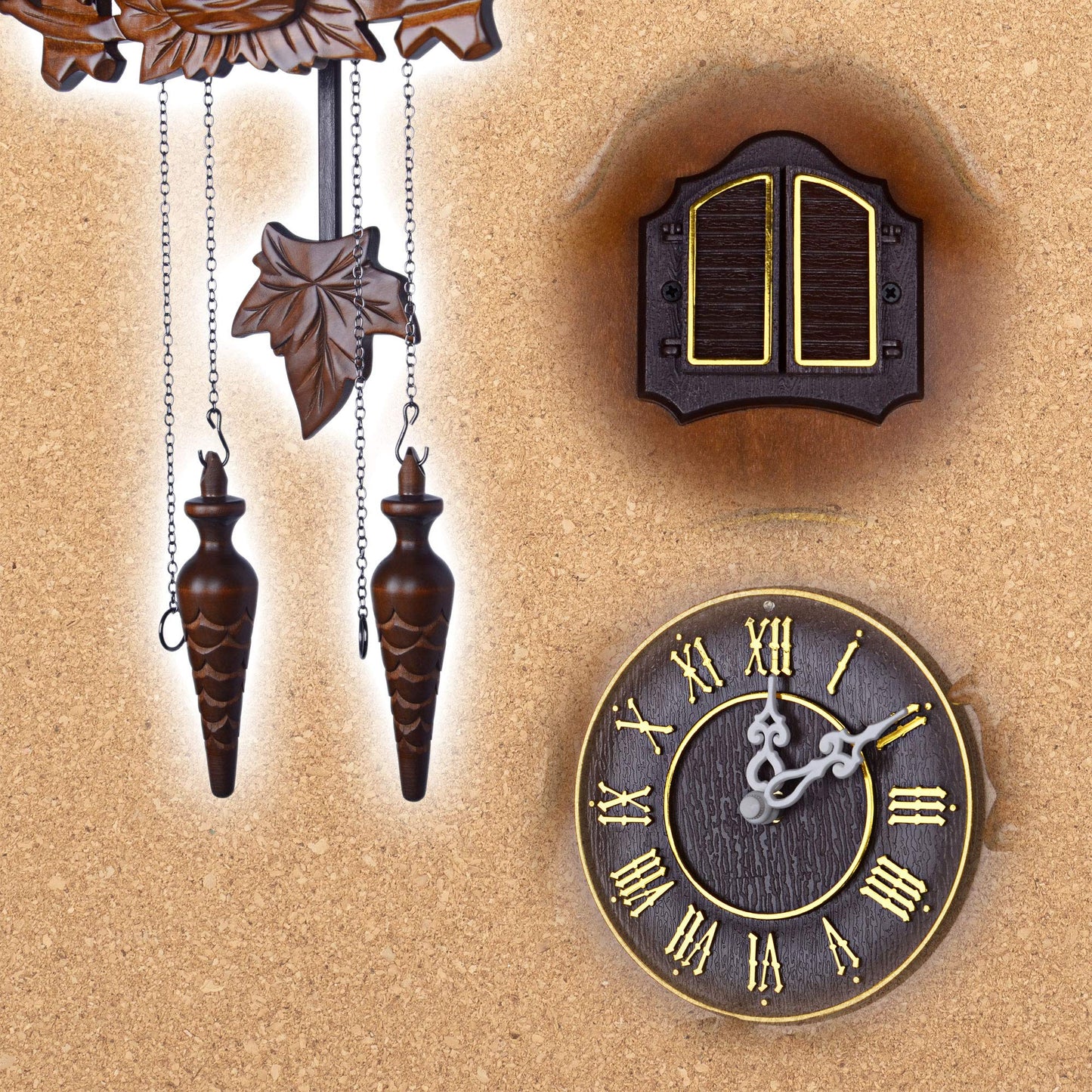 Kendal Large Handcrafted Wood Cuckoo Clock MX015-1