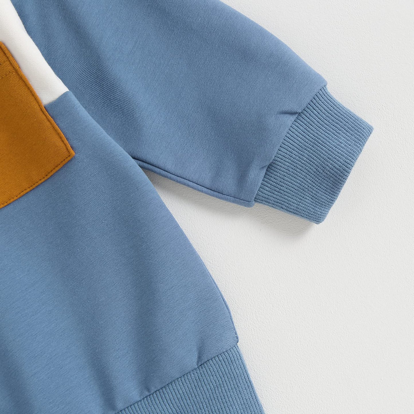 farrubbyine8 Newborn Baby Boy Clothes Set 2pcs Long Sleeve Top and Pants Suit Toddler Baby Fall Winter Clothes (C Blue, 0-6 Months)
