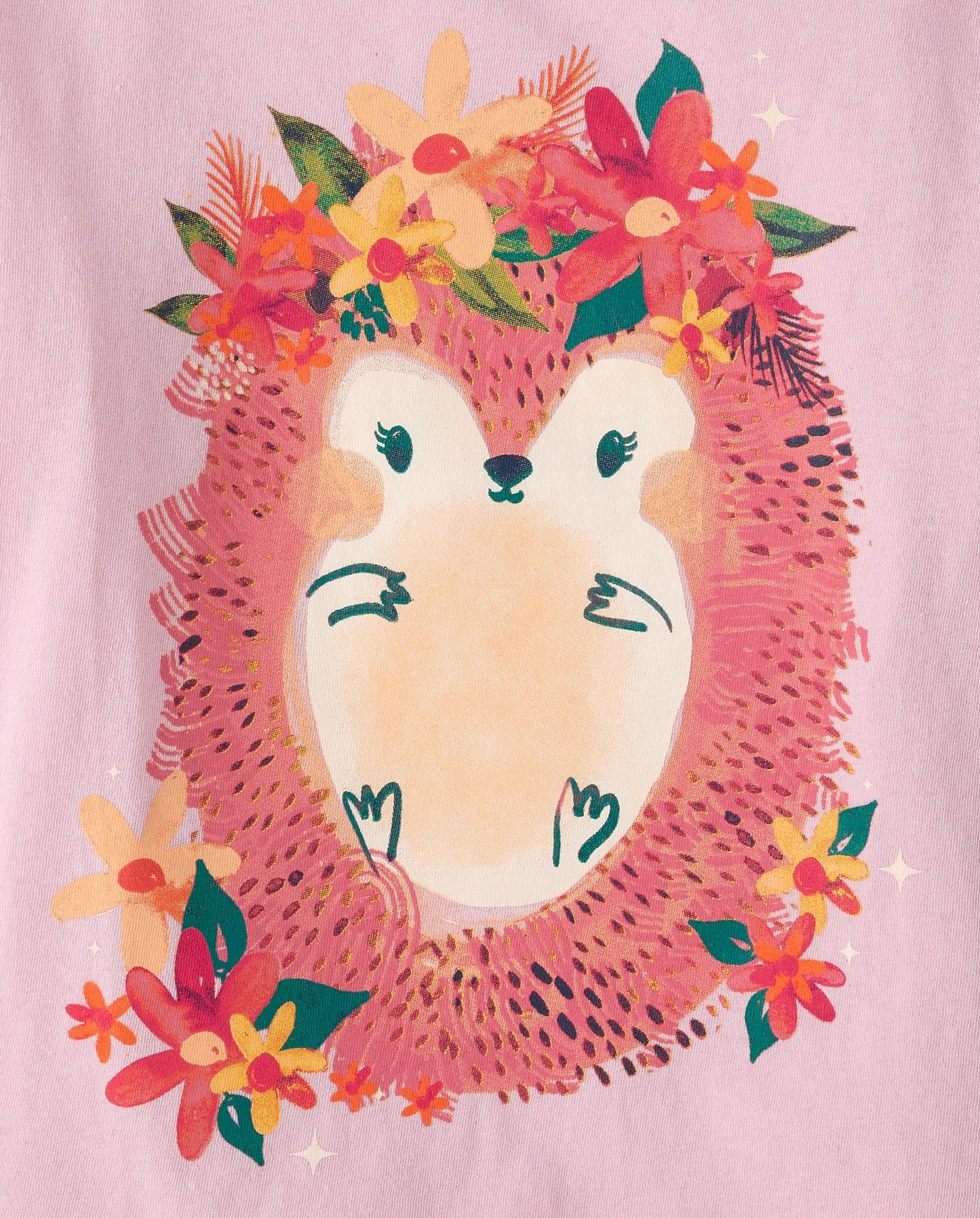 The Children's Place,Female,Animal Short Sleeve Graphic T-Shirts,multipacks,Hedgehog/Mushroom/Fox 3-Pack,Large