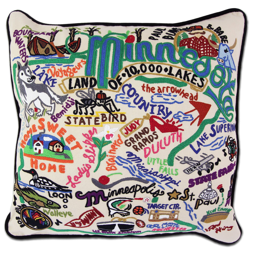 Catstudio Minnesota Embroidered Decorative Throw Pillow