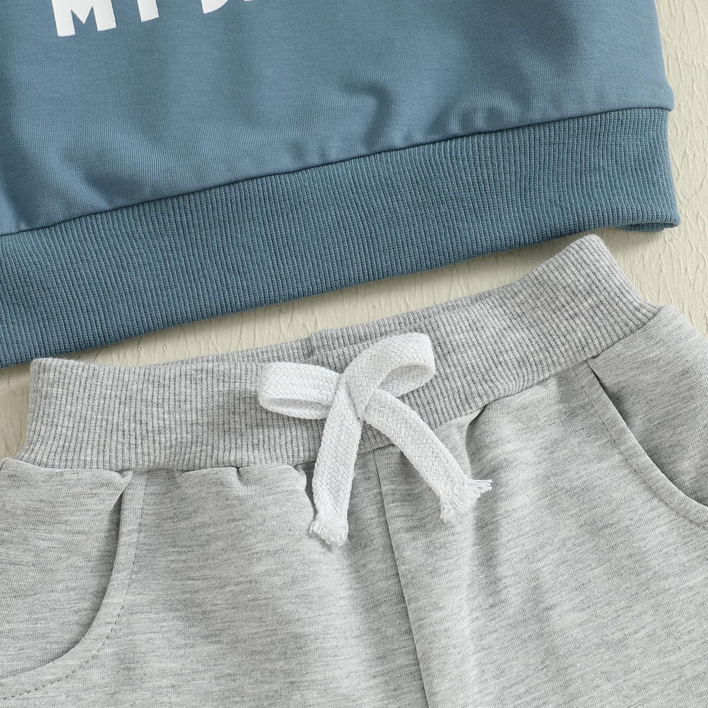 Fernvia Toddler Baby Boy Fall Clothes 2T 3T 4T Letter Print Crew Neck Long Sleeve Sweatshirt Pants 2 Pcs Outfits (B-Blue, 2-3T)