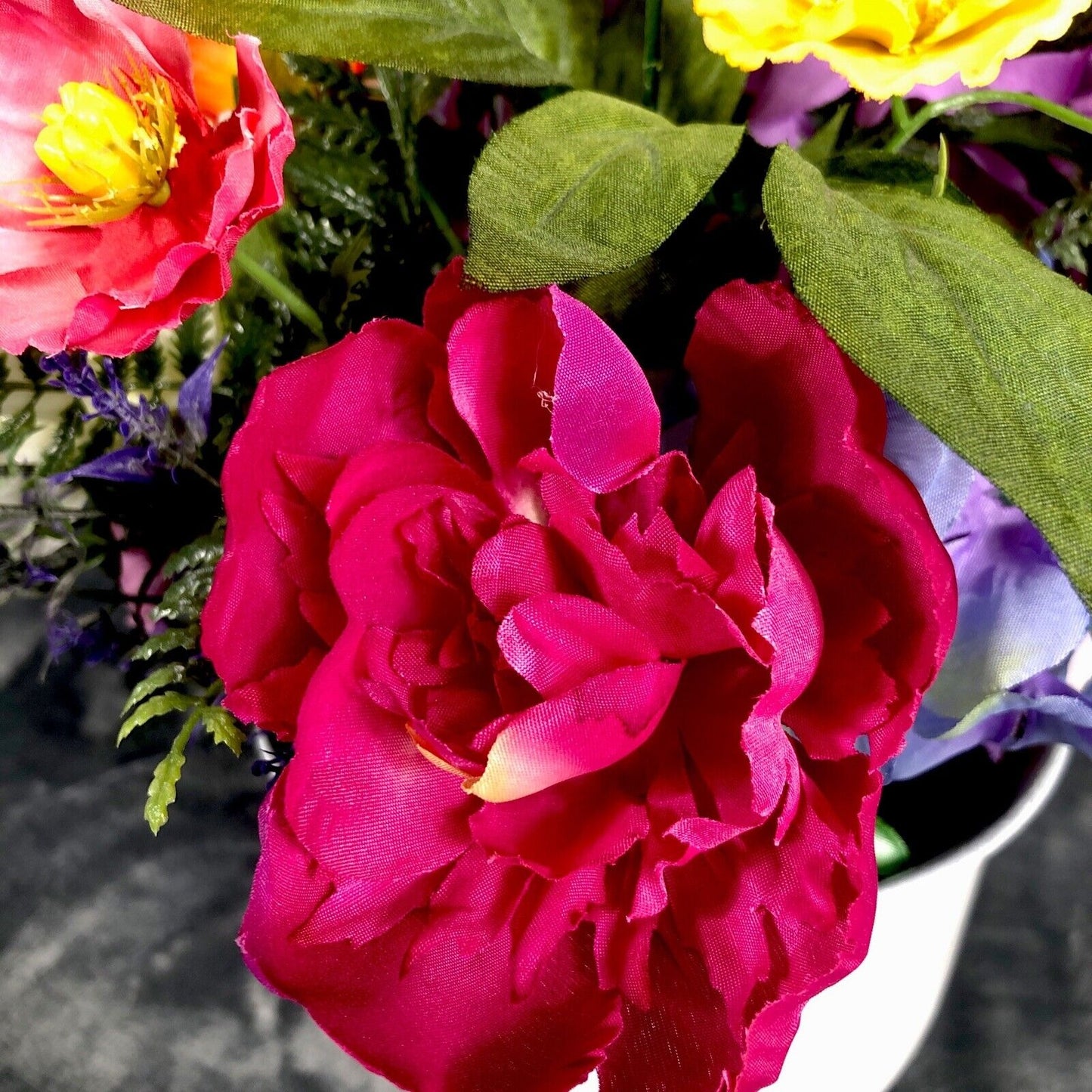 Artificial Flower Arrangement Spring Colors Floral Centerpiece Mixed Flowers