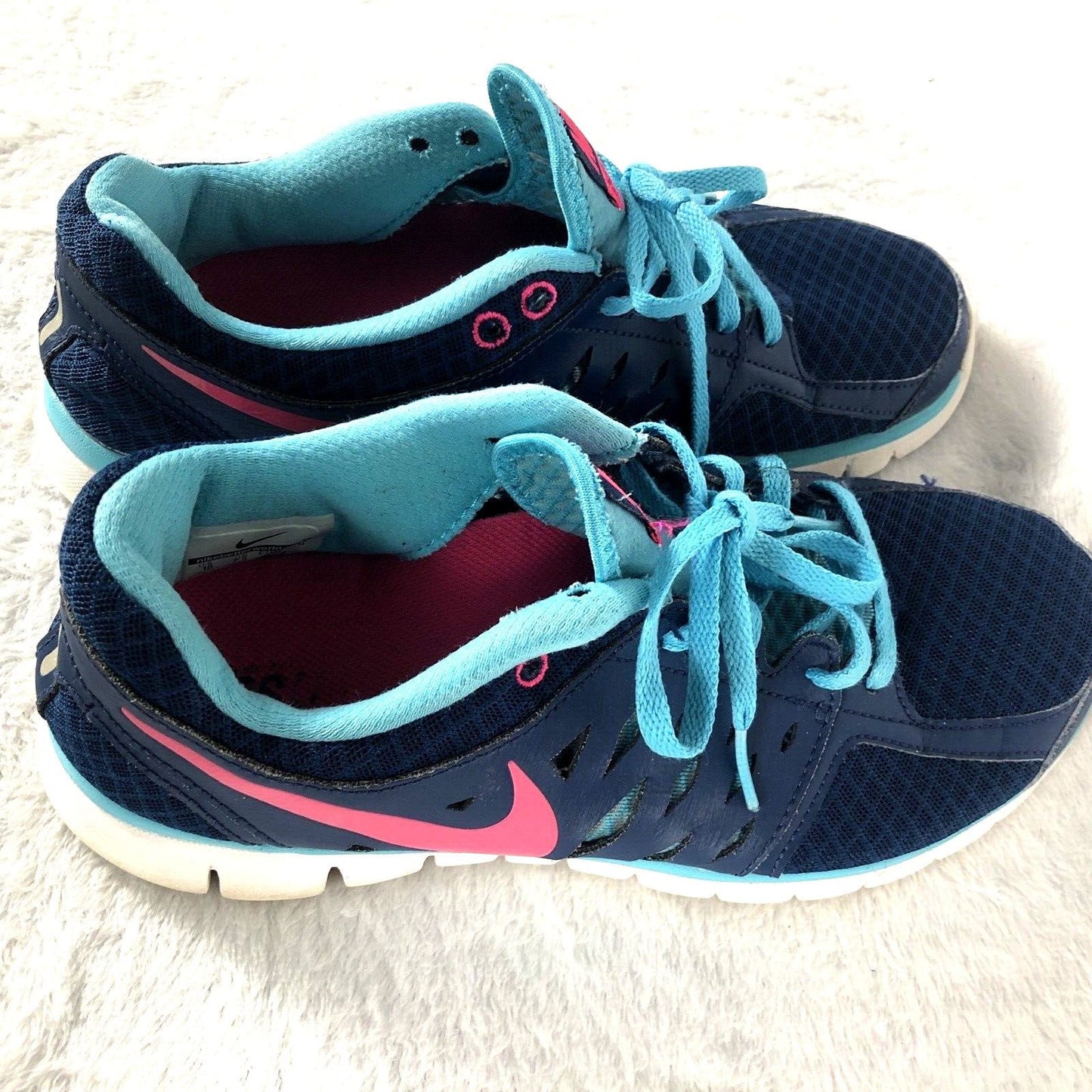 Nike Flex Run Blue Woman's Size 10 Sneakers Shoes
