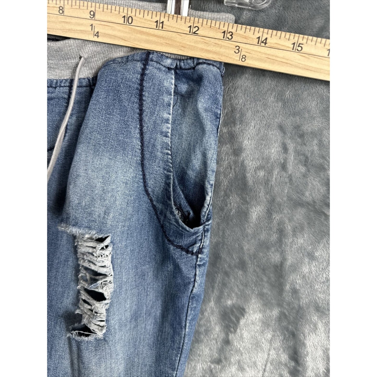 Rue 21 Pants Girls Small Distressed Soft Blue Joggers