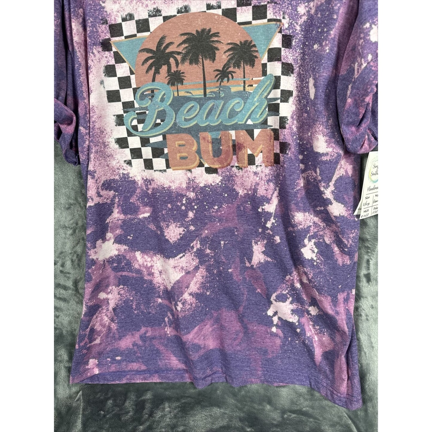 Glidden Beach Bum Woman’s Top Retro T Shirt Vintage Style Tye Dye Shirt New