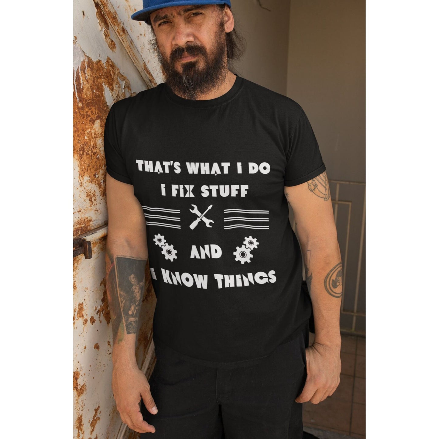 Master of Repairs  I Fix, I Know Men's Funny Mechanic T Shirt