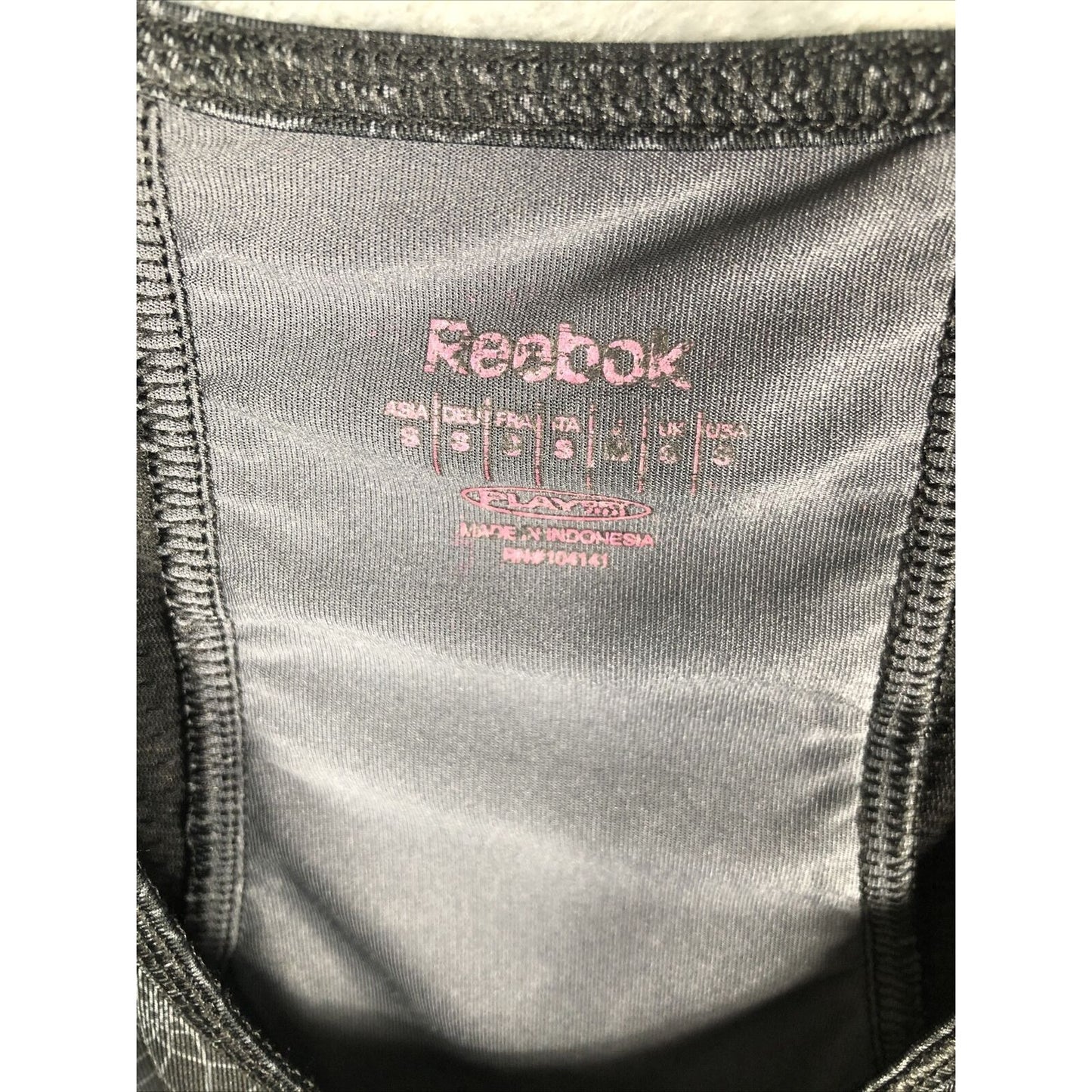 Reebok Mens Black Geometric Pattern Athletic Performance Tank Top Size L