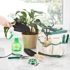 8-Piece Garden Tool Set With Canvas Tote Wooden Handles And Garden Sprayer For Indoor & Outdoor Plants