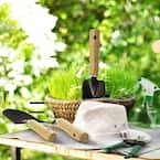 8-Piece Garden Tool Set With Canvas Tote Wooden Handles And Garden Sprayer For Indoor & Outdoor Plants