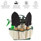 8-Piece Garden Tool Set With Canvas Tote Wooden Handles And Garden Sprayer For Indoor & Outdoor Plants
