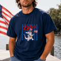 Patriotic Alligator Tee, USA Flag Graphic Shirt, 4th of July Alligator T-shirt, American Pride Gator Tee, Fun Independence Day Shirt