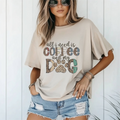 Coffee and Dog Lover Shirt, Leopard Print T-shirt, Casual Summer Tee, All I Need is Coffee Shirt, Dog Paw Print Top, Gift for Dog Moms