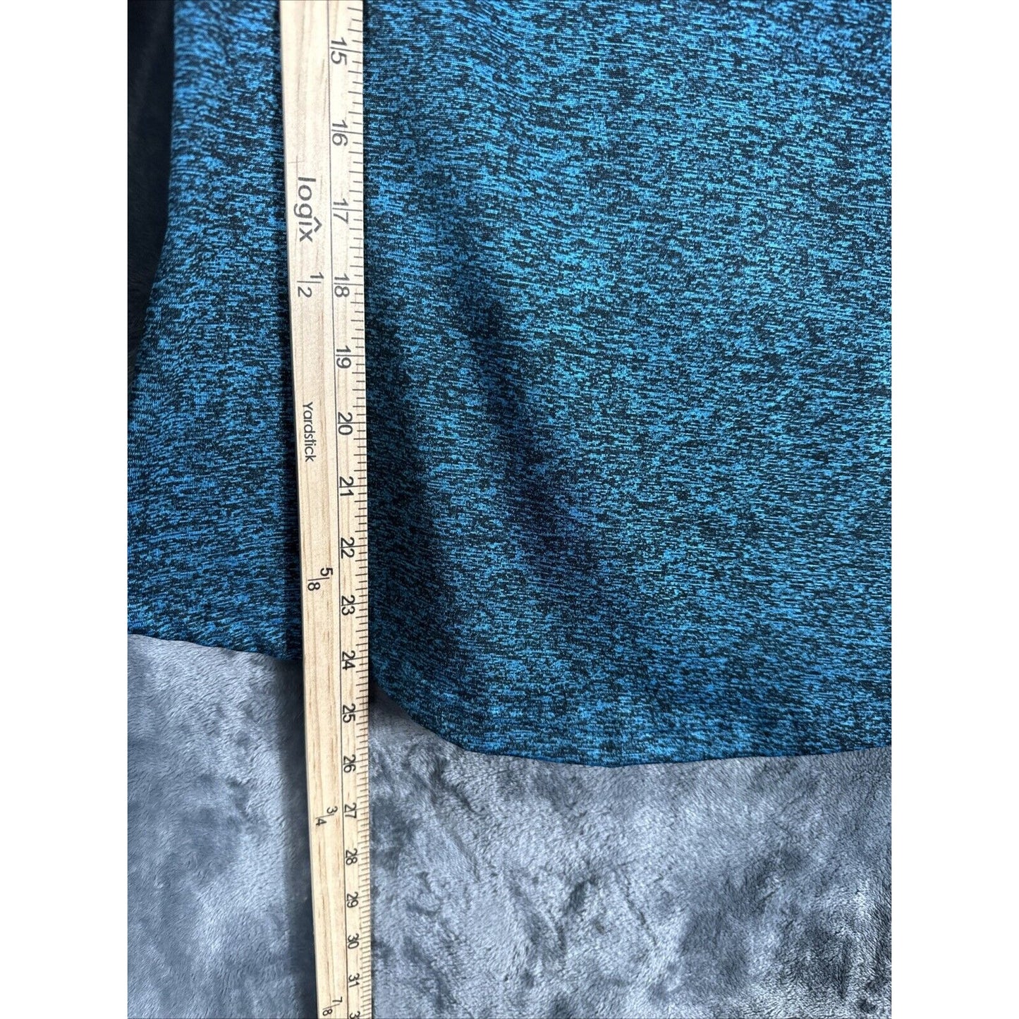 MISS FORTUNE Womens Active Wear Exercise Top Yoga Shirt Blue/Black Adult Small