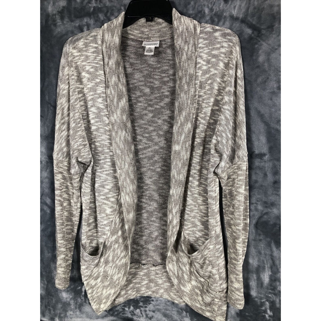 Motherhood Maternity Sweater Open Front Size Small Pockets Long Sleeves