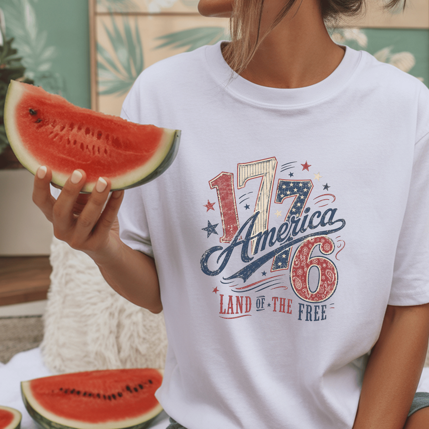 Vintage USA 1776 T-Shirt, Patriotic American Design, Land of the Free Tee, Independence Day Shirt, 4th of July Top, Retro USA Shirt