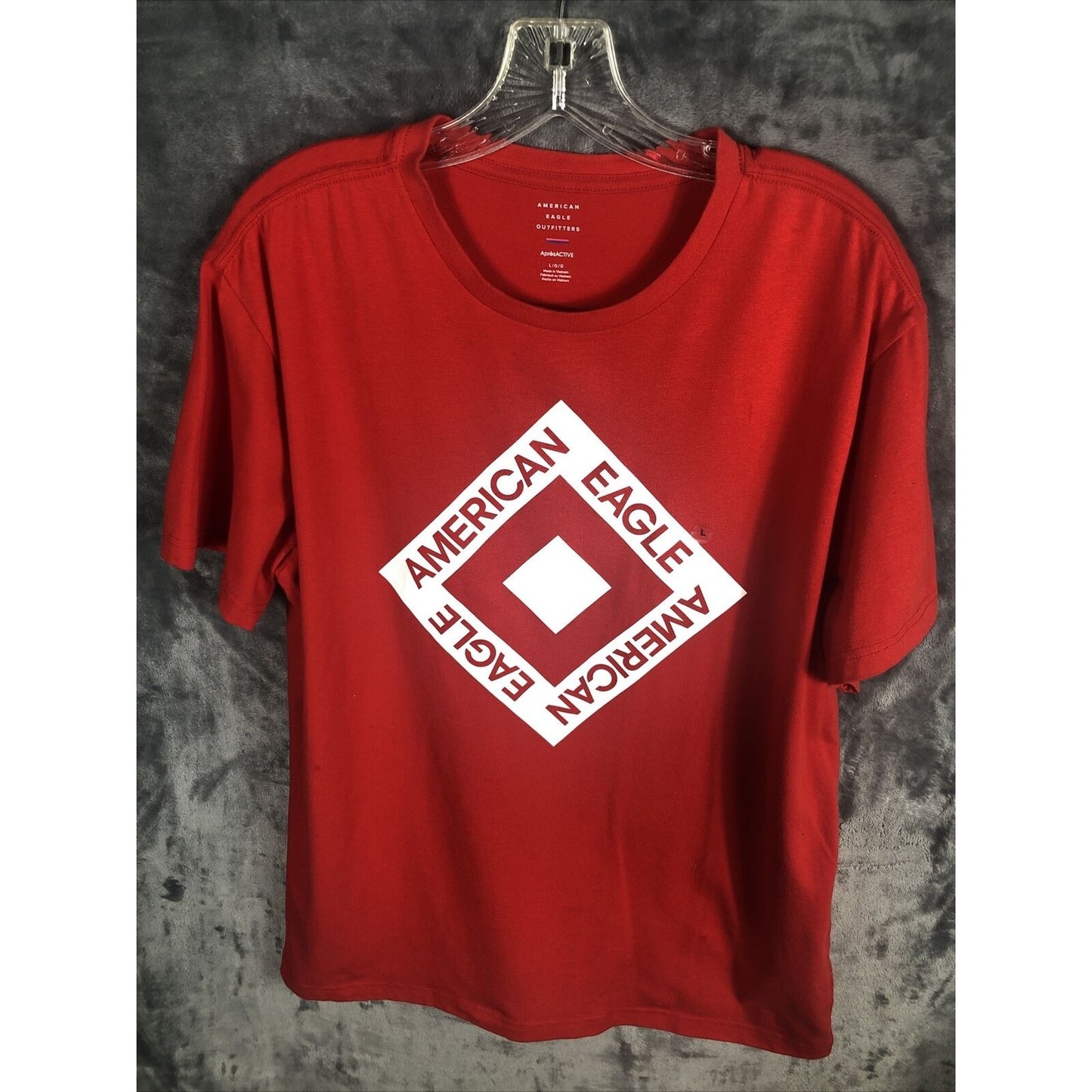 American Eagle Men’s T-Shirt Adult Size Large Red Shirt Short Sleeves