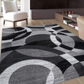 Rugshop Contemporary Abstract Circles Perfect for high Traffic Areas of Your Living Room,Bedroom,Home Office,Kitchen Area Rug 7'10