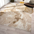 LUXE WEAVERS Marble Swirl Abstract Area Rug, Beige 8x10