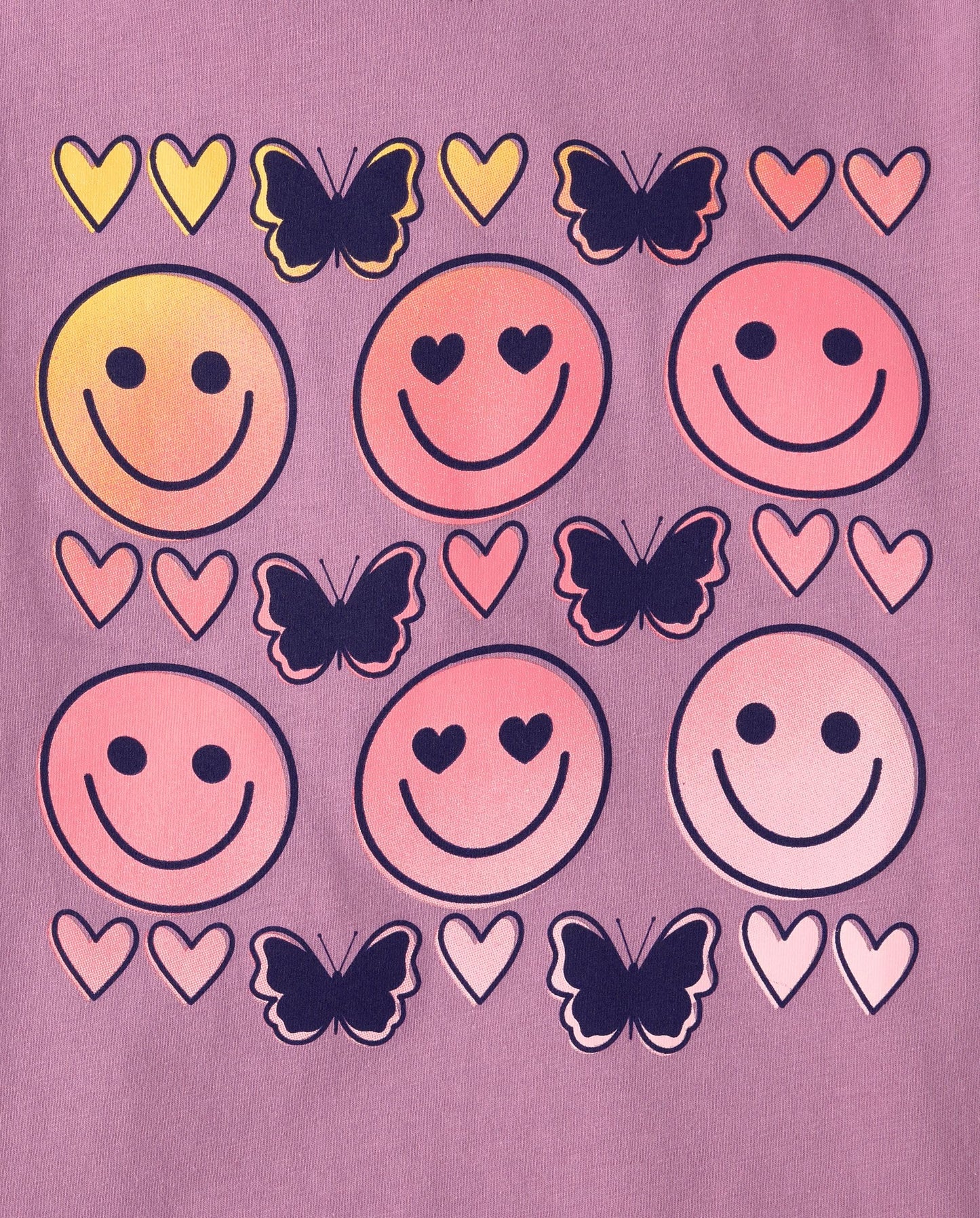The Children's Place,Female,Assorted Everyday Short Sleeve Graphic T-Shirts,multipacks,Butterflies/Magic/Positive Vibes 4-Pack,Medium