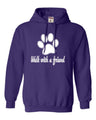 Adult Walk With A Friend Dog Lovers Pet Lovers Sweatshirt Hoodie