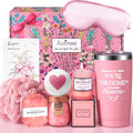Aofmee Gift Baskets for Women, 8 Pcs Rose Bath and Body Care Set, Beauty Spa Birthday Mother's Day Gifts for Her, Pink