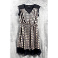 En Focus Studio Womens Geometric Patterned Dress Black & Beige Size 10