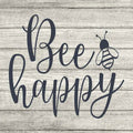 Bee Happy Rustic Farmhouse Style White Wood Sign Wall Décor Gift 8 x 8 Wood Sign B3-08080001010 - Walmart.com