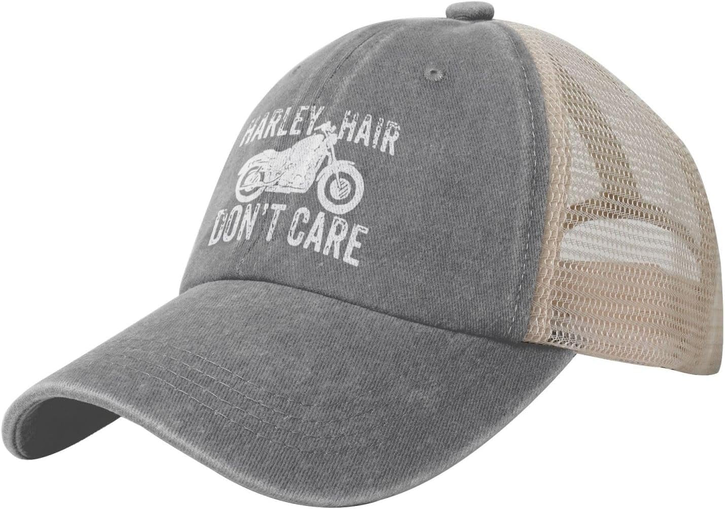 Biker Hair Don’t Care Vintage Mesh Hat Dad Hats Trendy Caps Black - Walmart.com