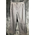 Charter Club Womens Gray High-Waist Straight-Leg Dress Pants With Zip Pockets 16