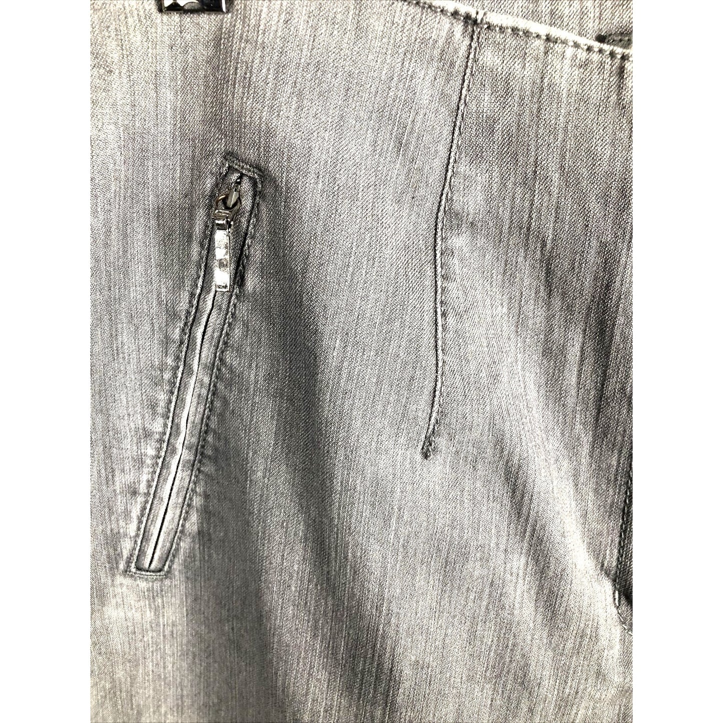 Charter Club Womens Gray High-Waist Straight-Leg Dress Pants With Zip Pockets 16