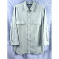 Fred David Womens Button-Up Blouse Size XL Light Sage Green