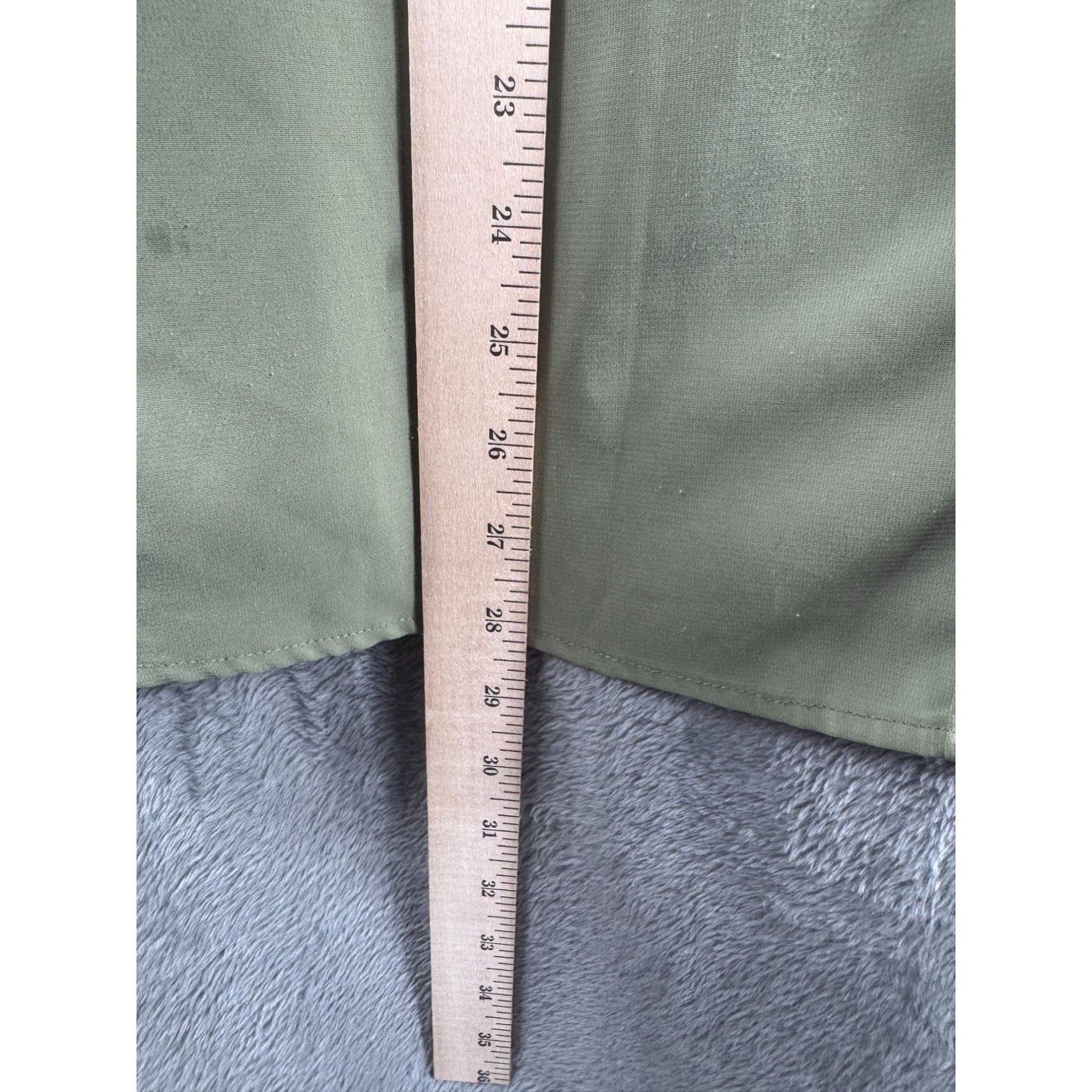Fred David Womens Button-Up Blouse Size XL Light Sage Green