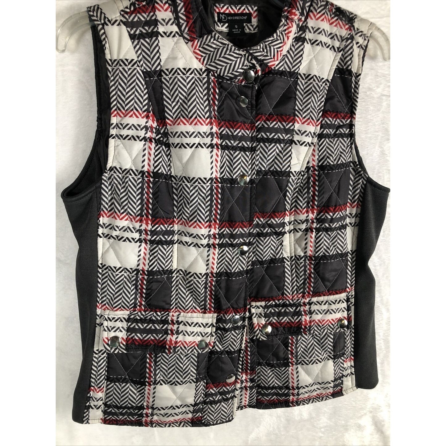 New Direction Woman's Plaid Adult Size Small Vest