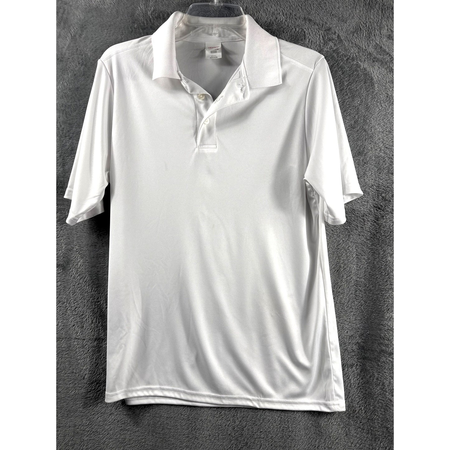 Men's White Hanes Cool Dri Shirt Shirt Sleeve Moisture-Wicking Performance Shirt Size S