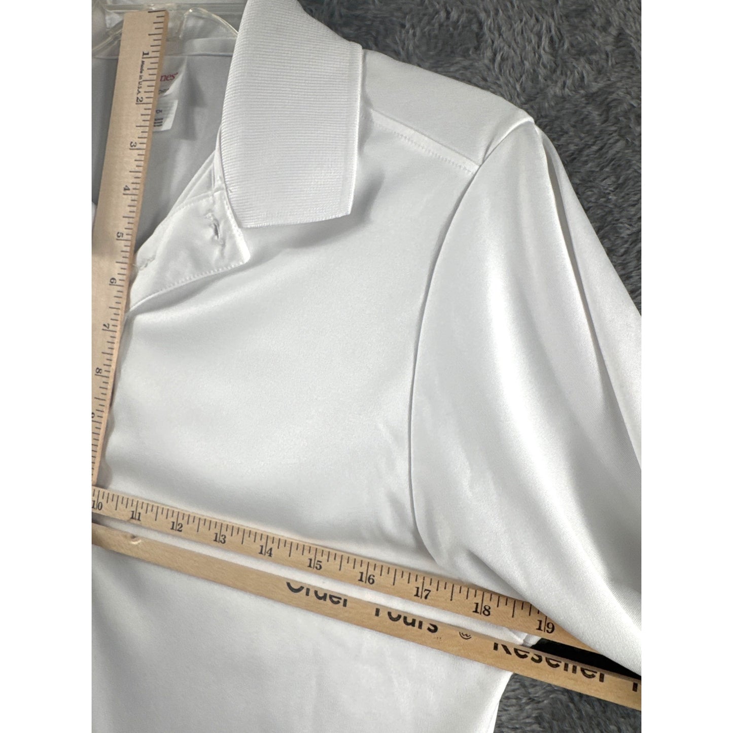 Men's White Hanes Cool Dri Shirt Shirt Sleeve Moisture-Wicking Performance Shirt Size S