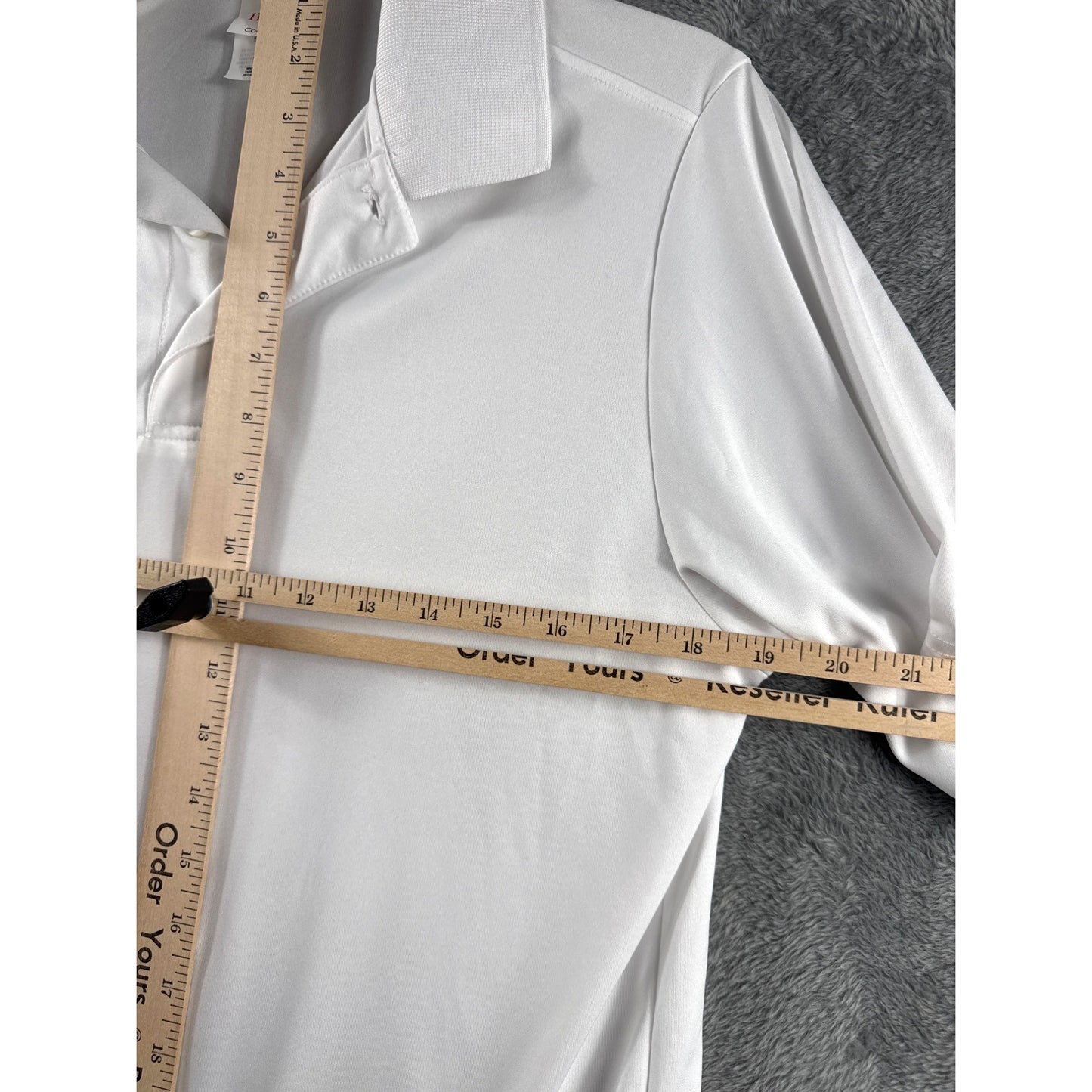 Men's White Hanes Cool Dri Shirt Shirt Sleeve Moisture-Wicking Performance Shirt Size S
