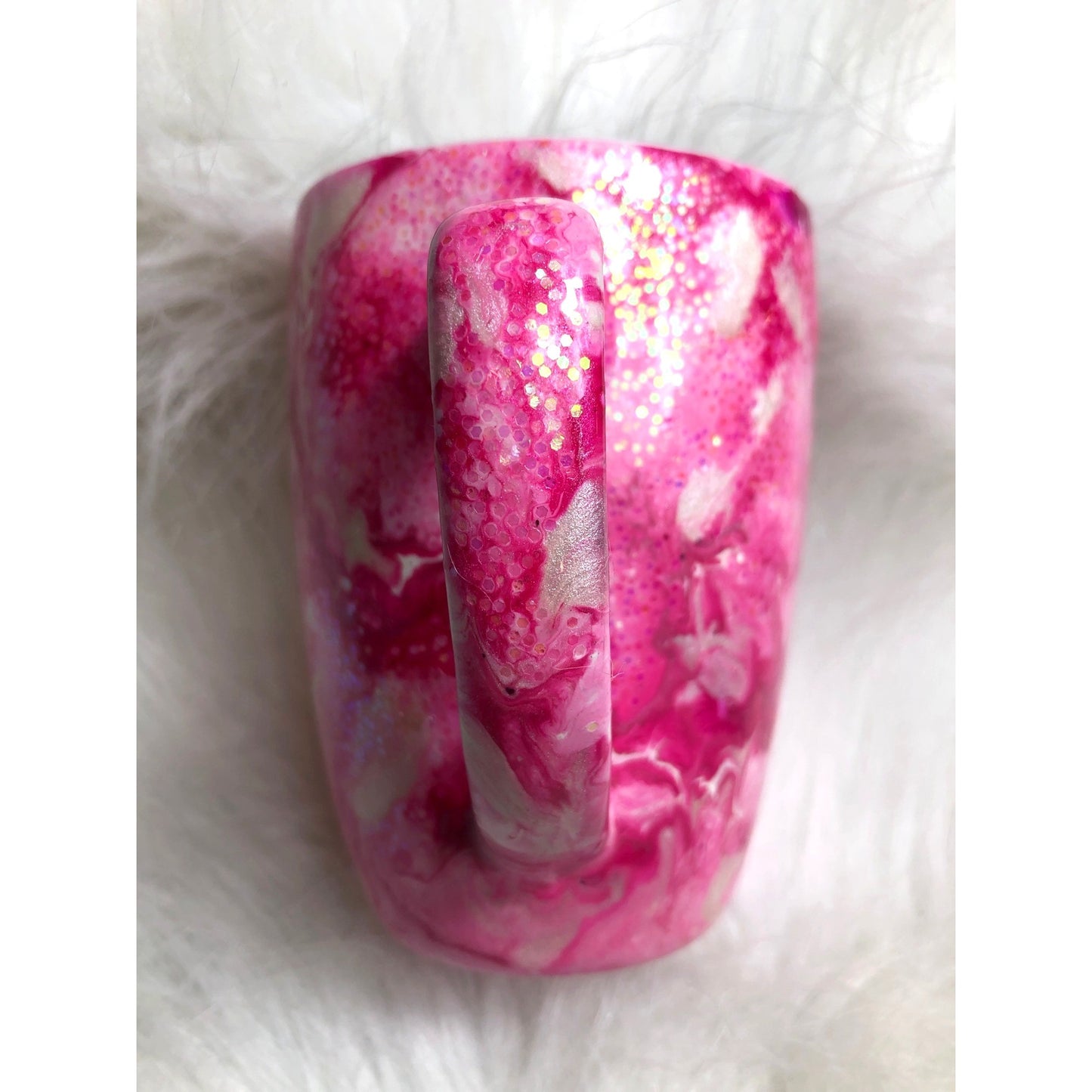 Pink Marble Swirl Ceramic Coffee Mug