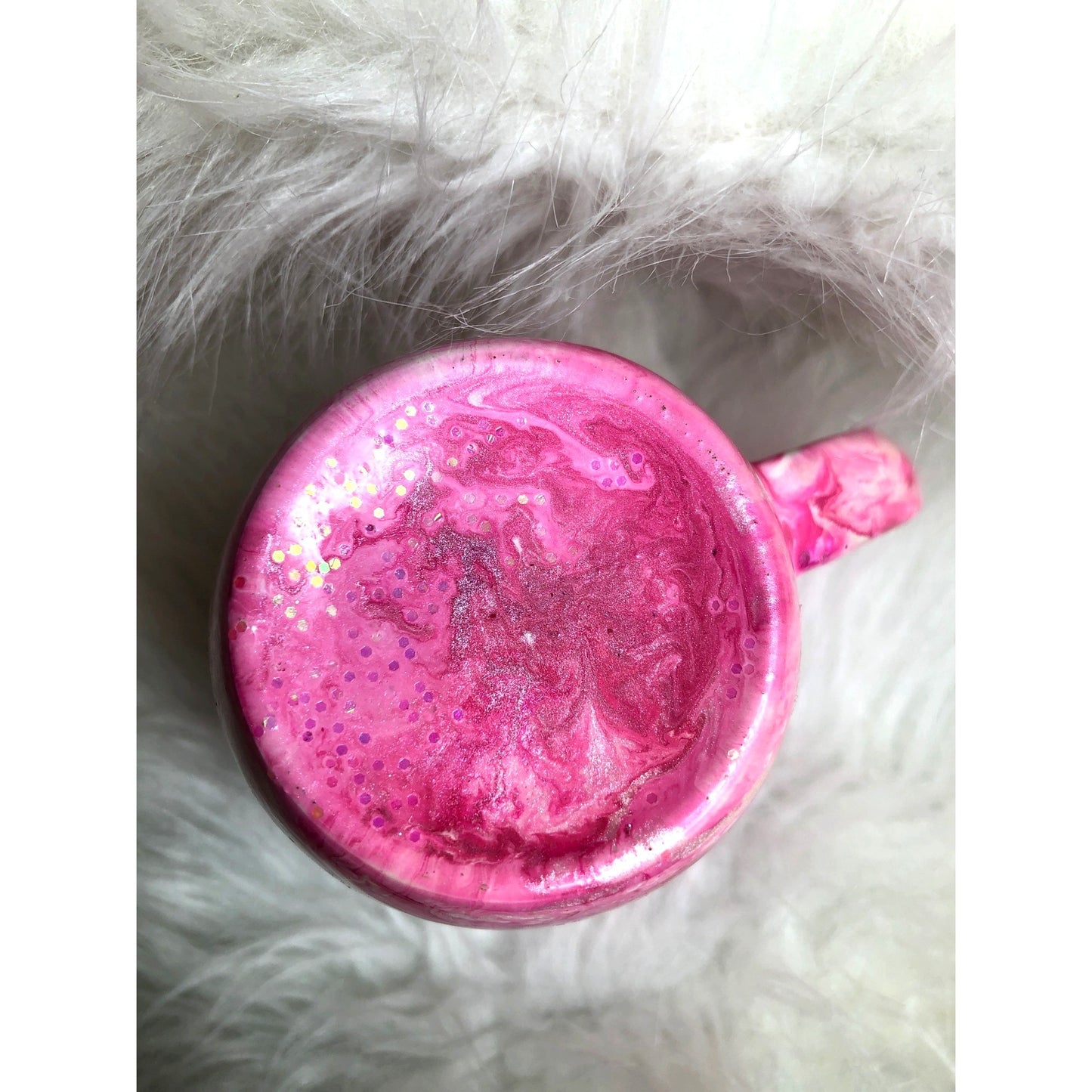 Pink Marble Swirl Ceramic Coffee Mug