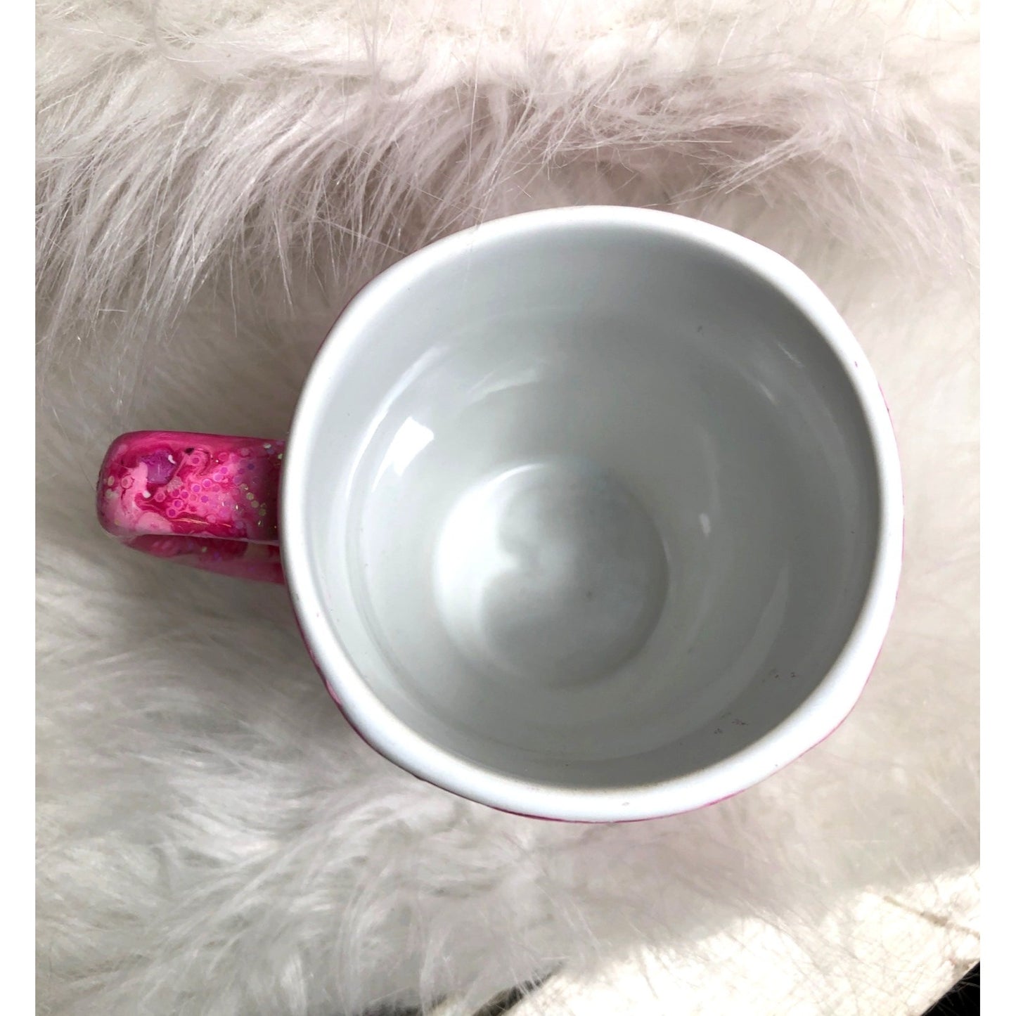 Pink Marble Swirl Ceramic Coffee Mug