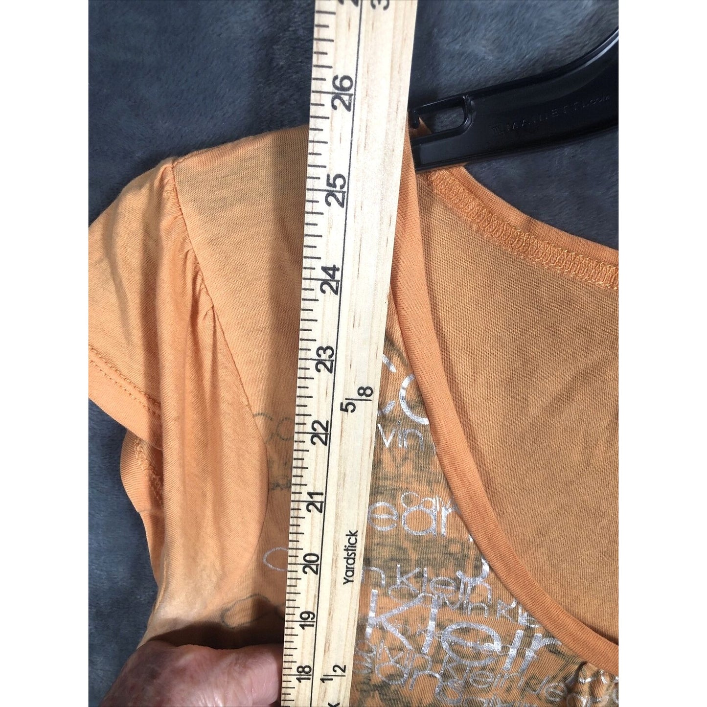 Women’s Calvin Klein Jeans Shirt Orange And Silver Size Adult Small