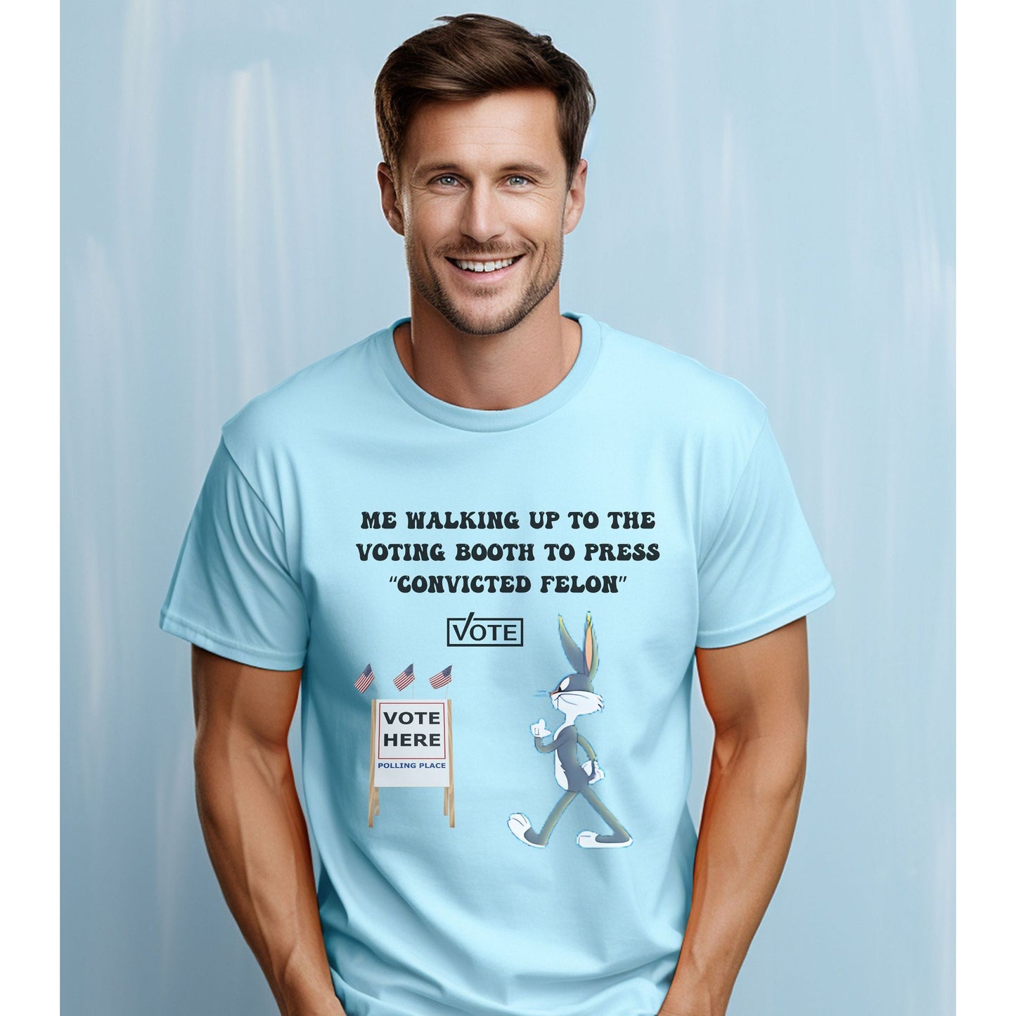 Fun 2024 Election Voting For A Felon T Shirt