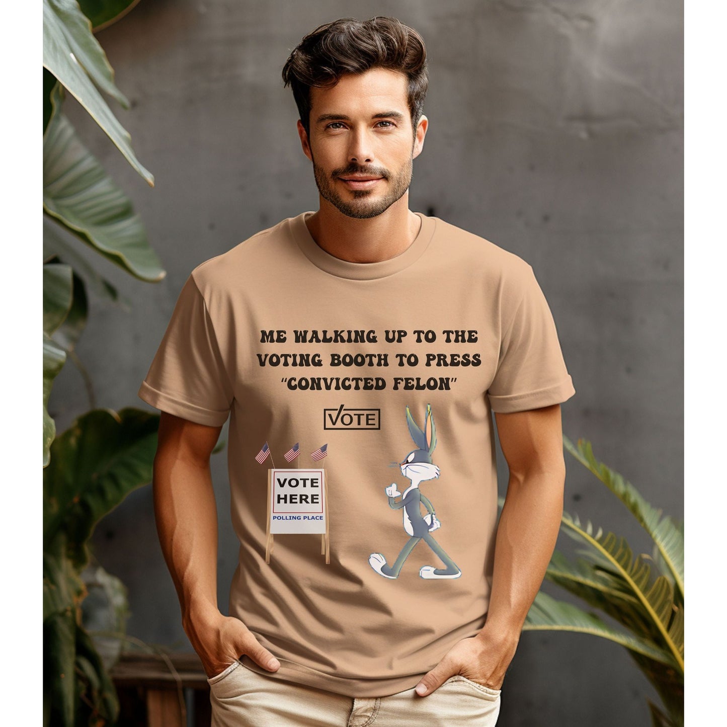 Fun 2024 Election Voting For A Felon T Shirt