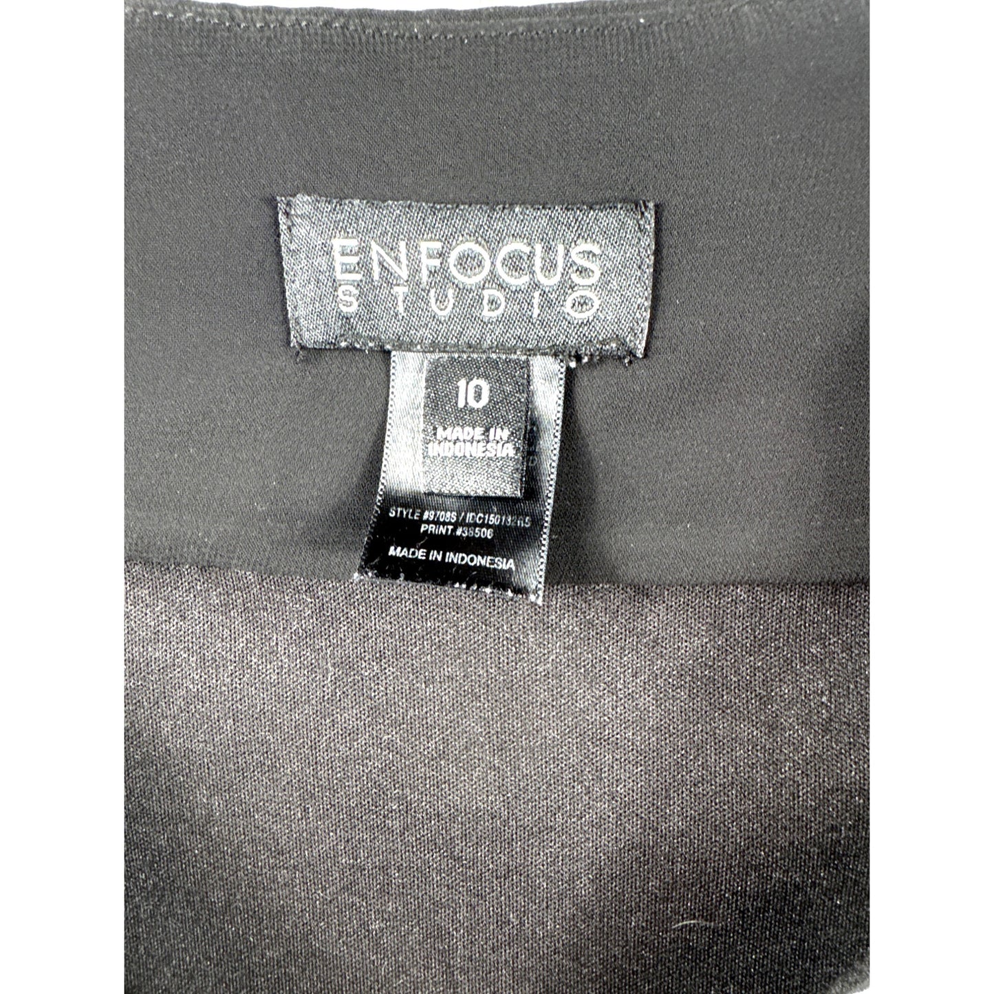 En Focus Studio Womens Geometric Patterned Dress Black & Beige Size 10