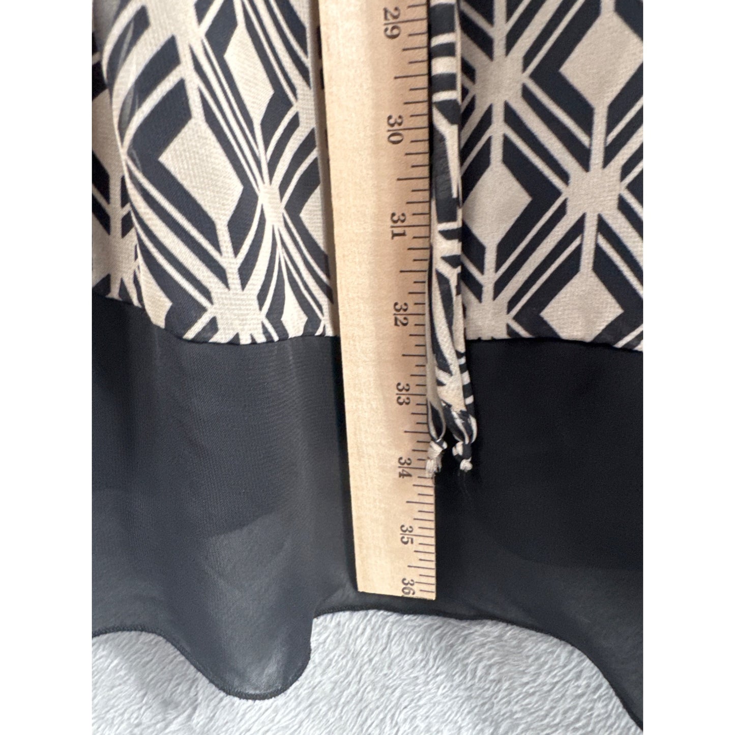 En Focus Studio Womens Geometric Patterned Dress Black & Beige Size 10