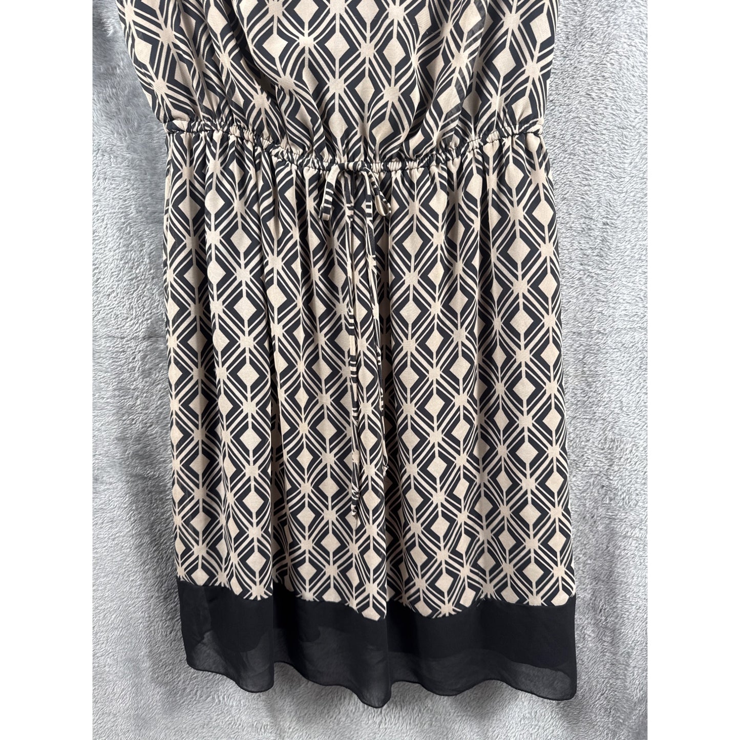 En Focus Studio Womens Geometric Patterned Dress Black & Beige Size 10