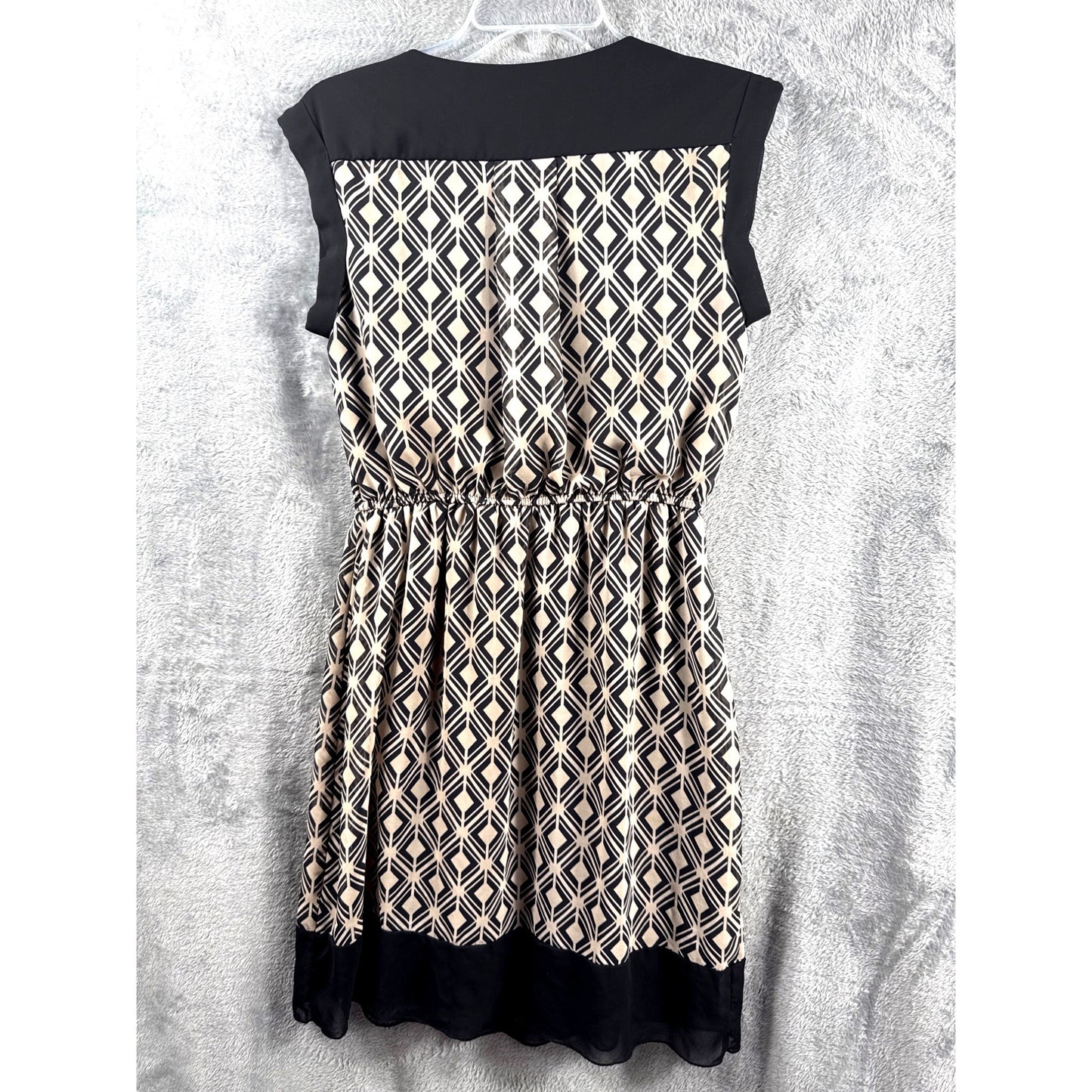 En Focus Studio Womens Geometric Patterned Dress Black & Beige Size 10
