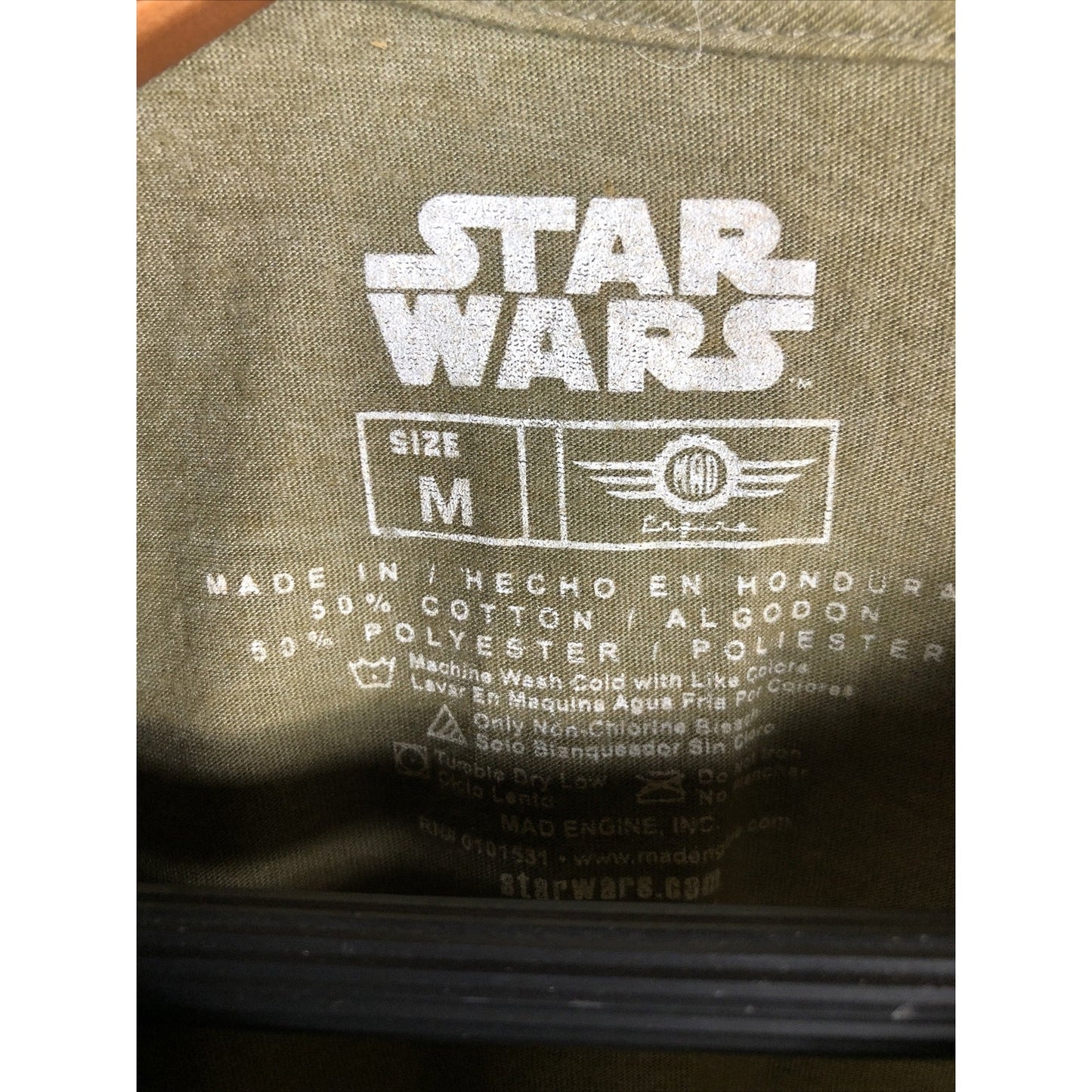 Star Wars Men's T Shirt Graphic Shirt Olive Green Size Medium