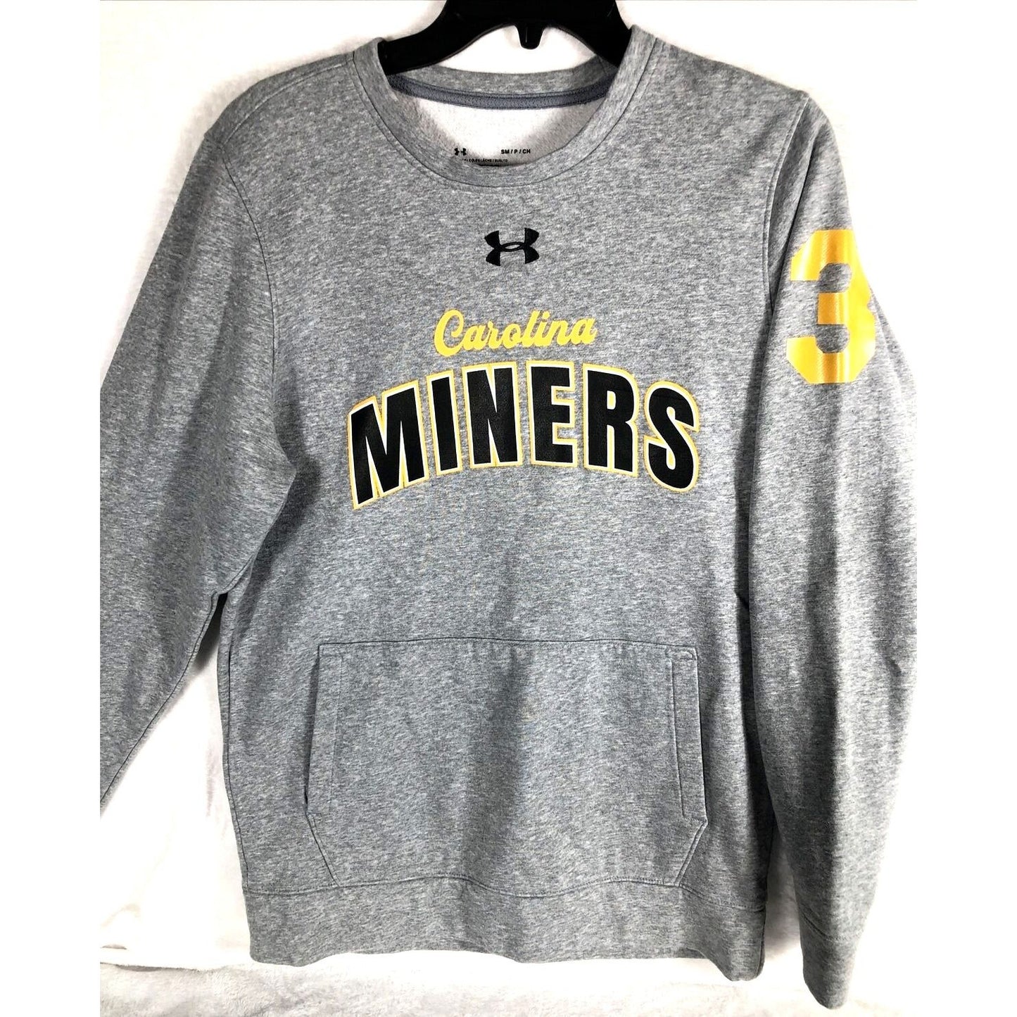 Carolina Miners Number Three Men’s Gray Sweatshirt Sweater