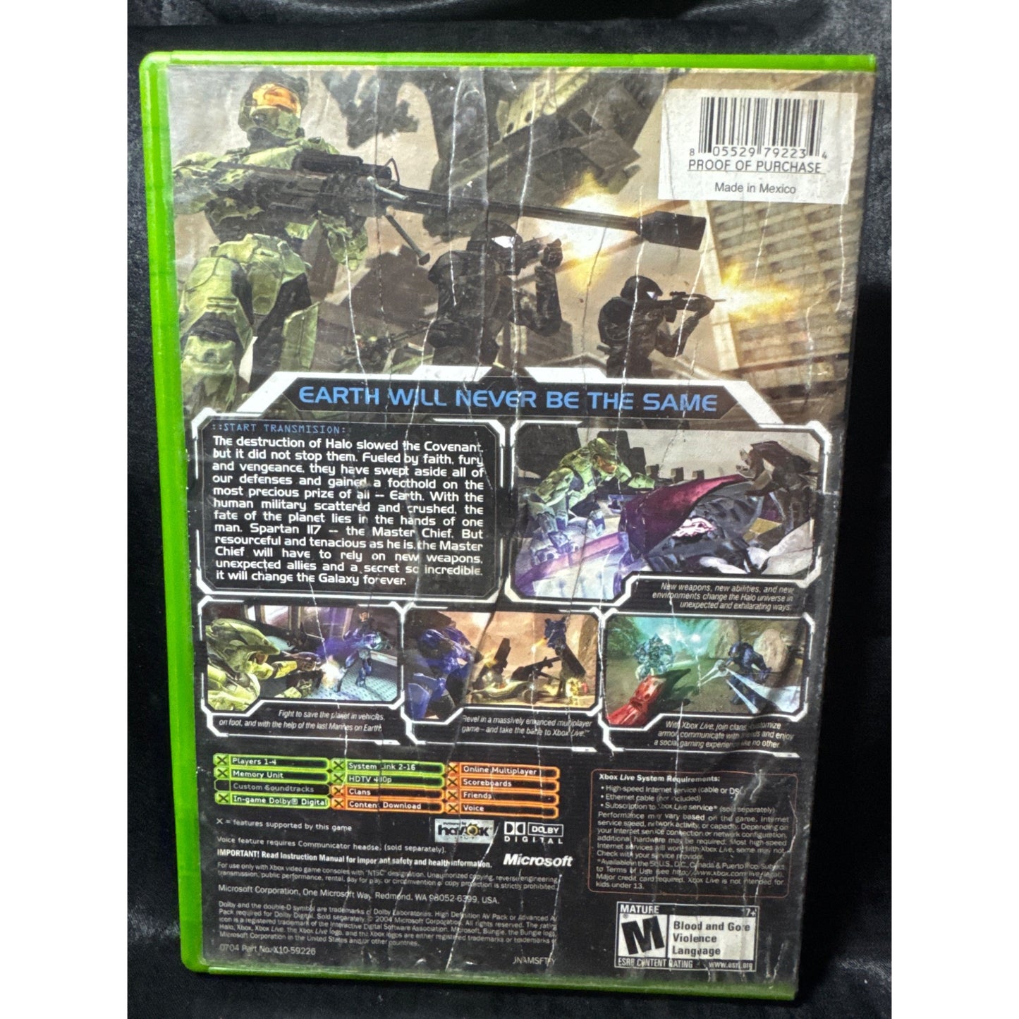 Halo 2 Xbox Game Complete With Case & Disc Bungie M-Rated Pre-Owned Video Game Sci-Fi Action Adventure Shooter