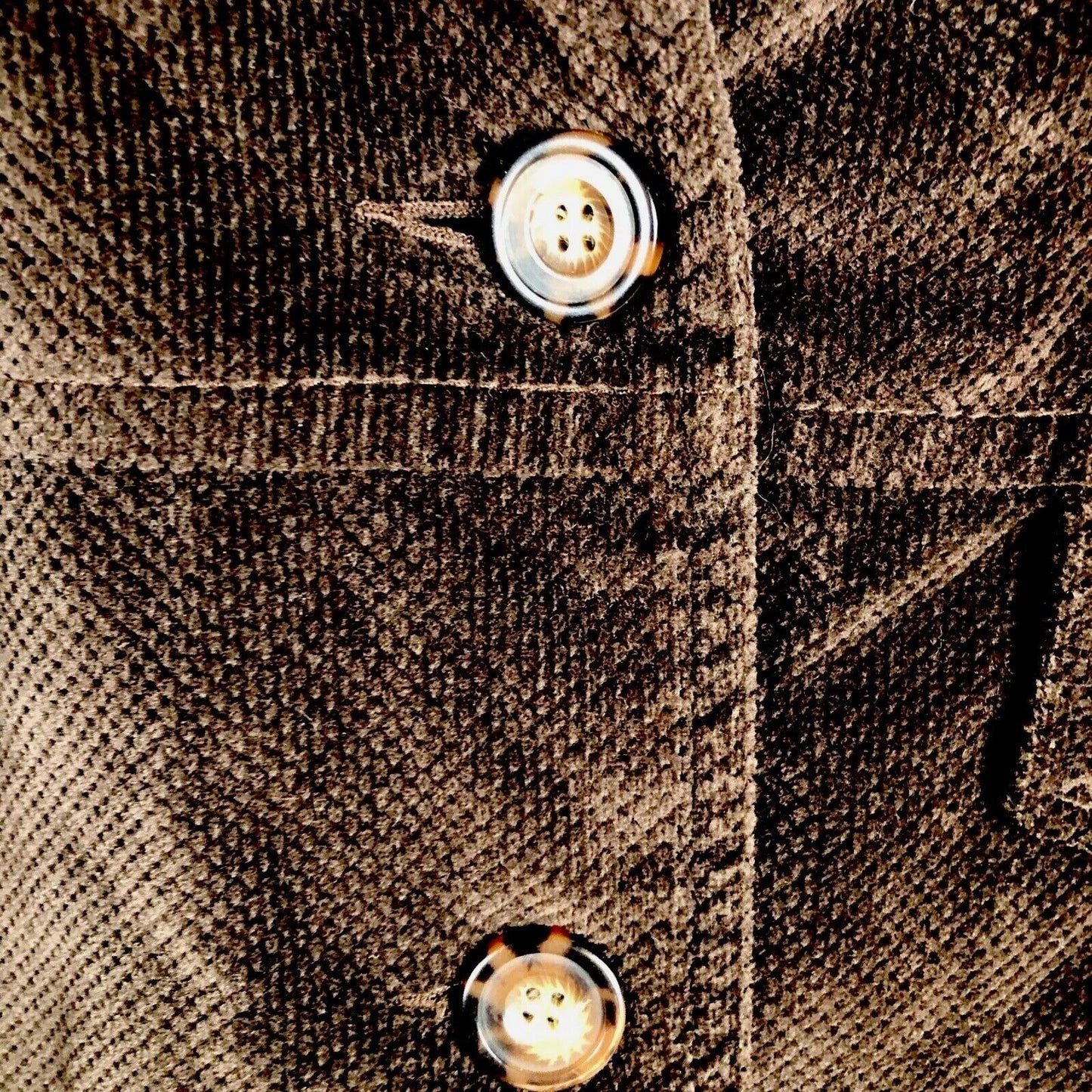 Saint Johns Bay Authentic Woman's Brown Corduroy Button Up Coat Adult Medium